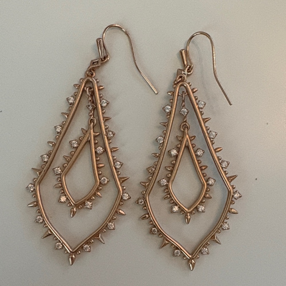 Elegant Rose Gold Dangle Earrings